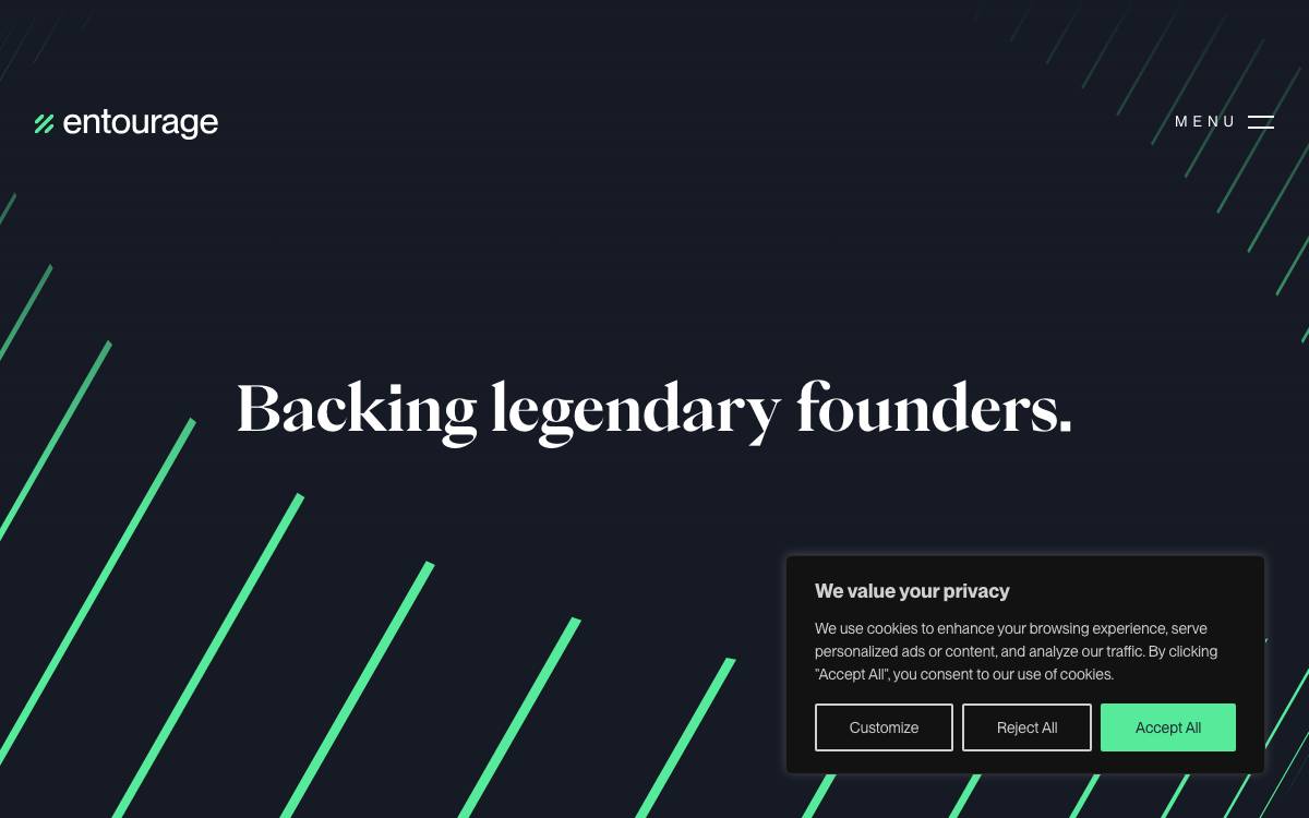 Entourage Ventures website preview