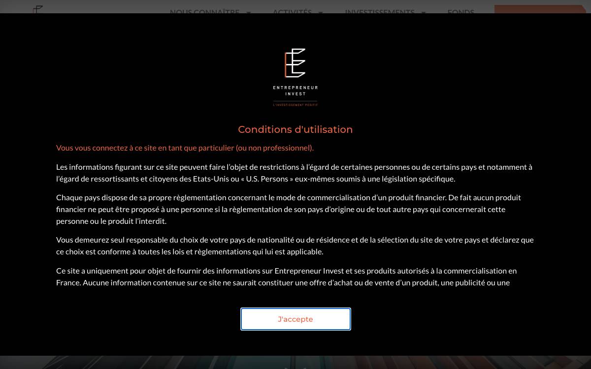 Entrepreneur Venture website preview