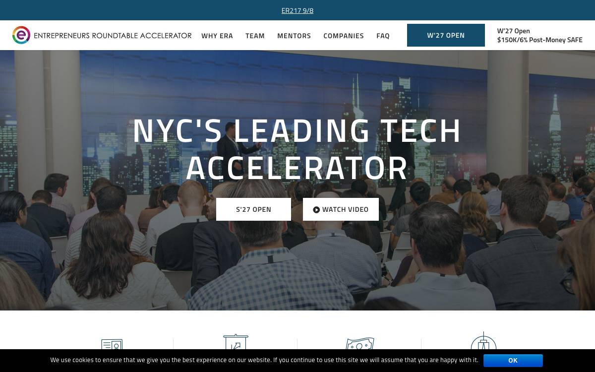 Entrepreneurs Roundtable Accelerator (ERA) website preview