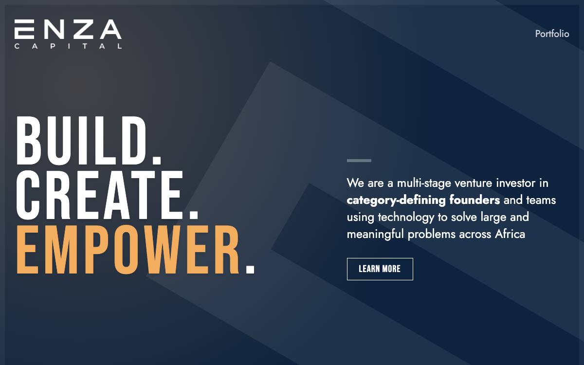 Enza Capital website preview