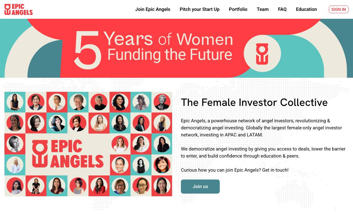 Epic Angels website preview