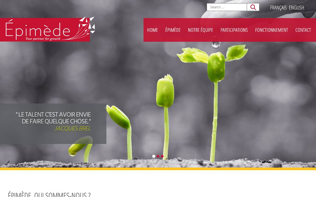 Épimède website preview
