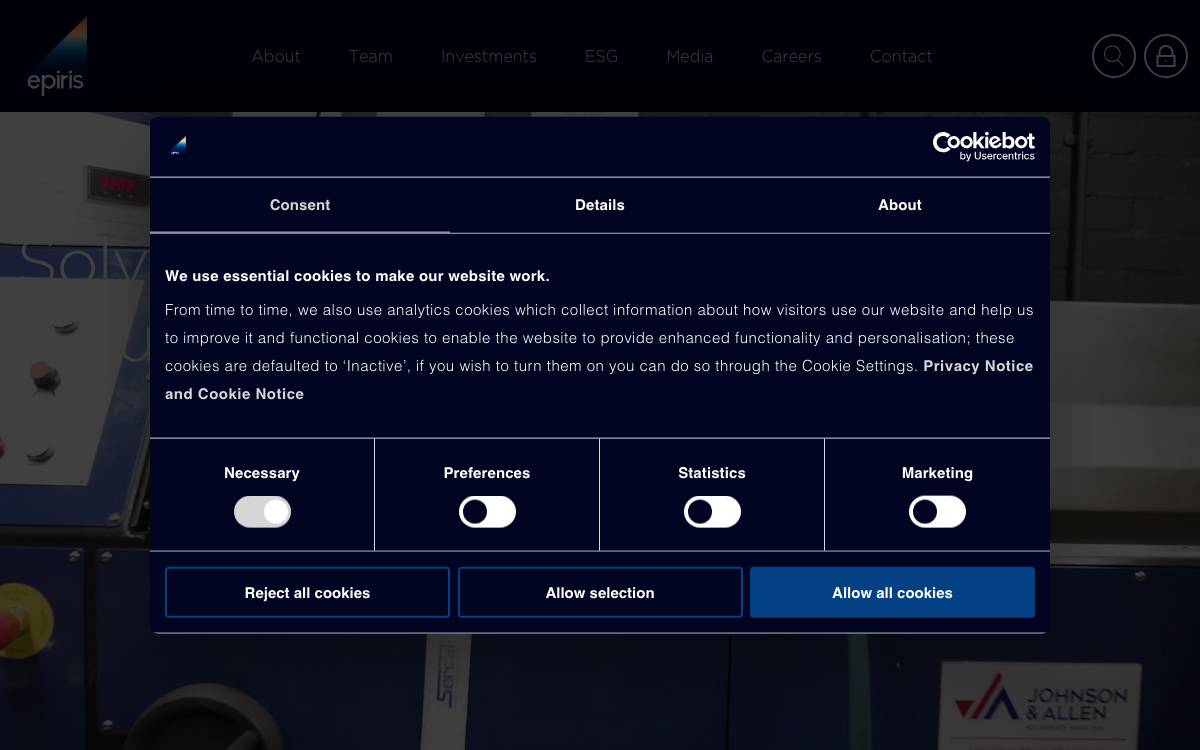 Epiris website preview