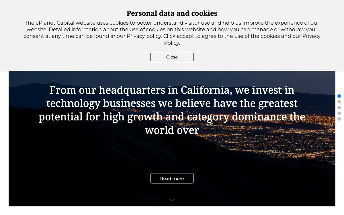 ePlanet Capital website preview