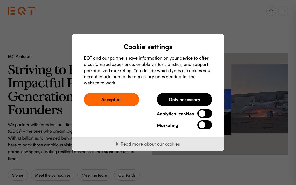 EQT Ventures website preview