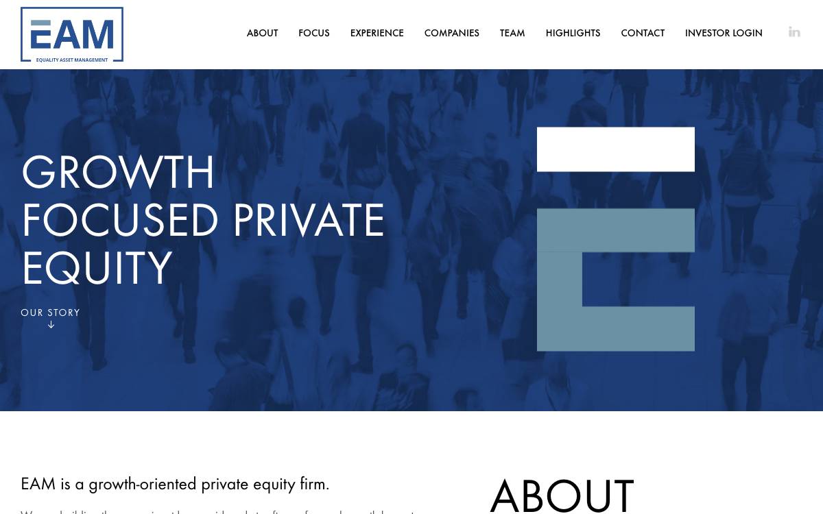 Equality Asset Management website preview
