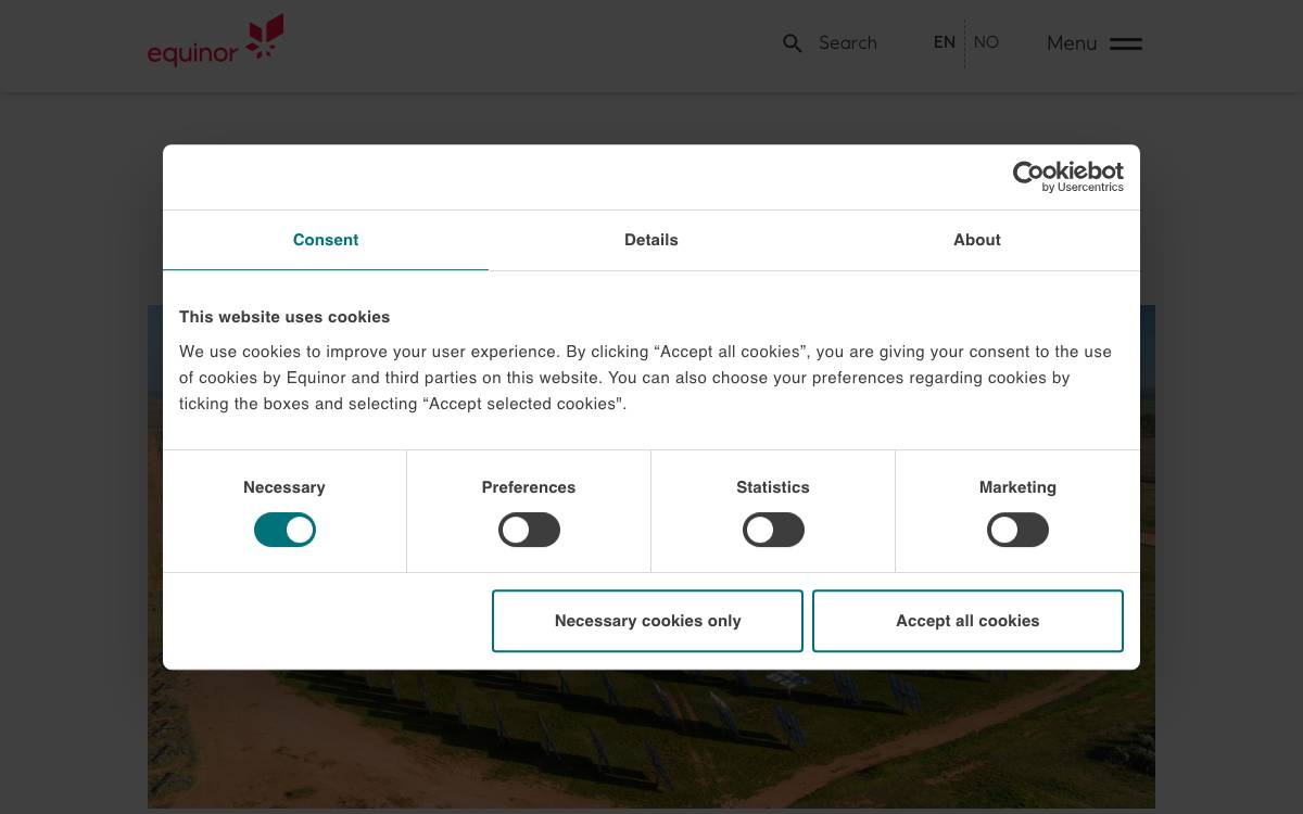 Equinor Ventures website preview