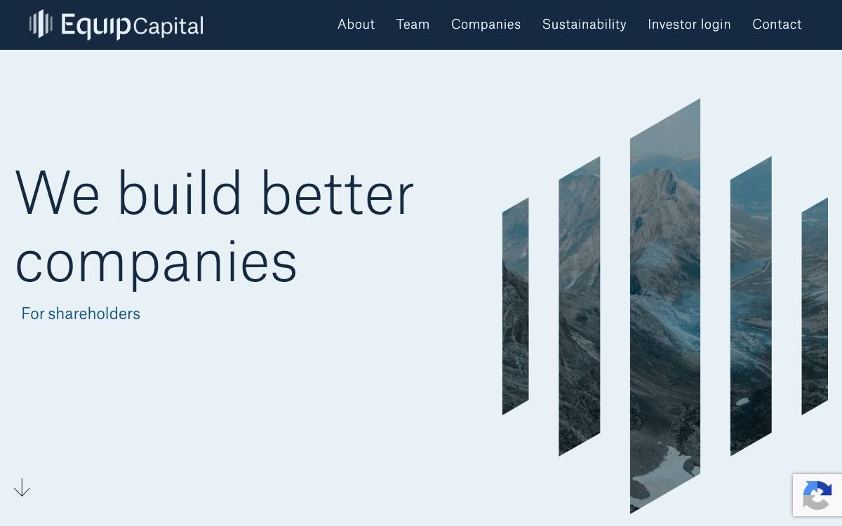 Equip Capital AS website preview