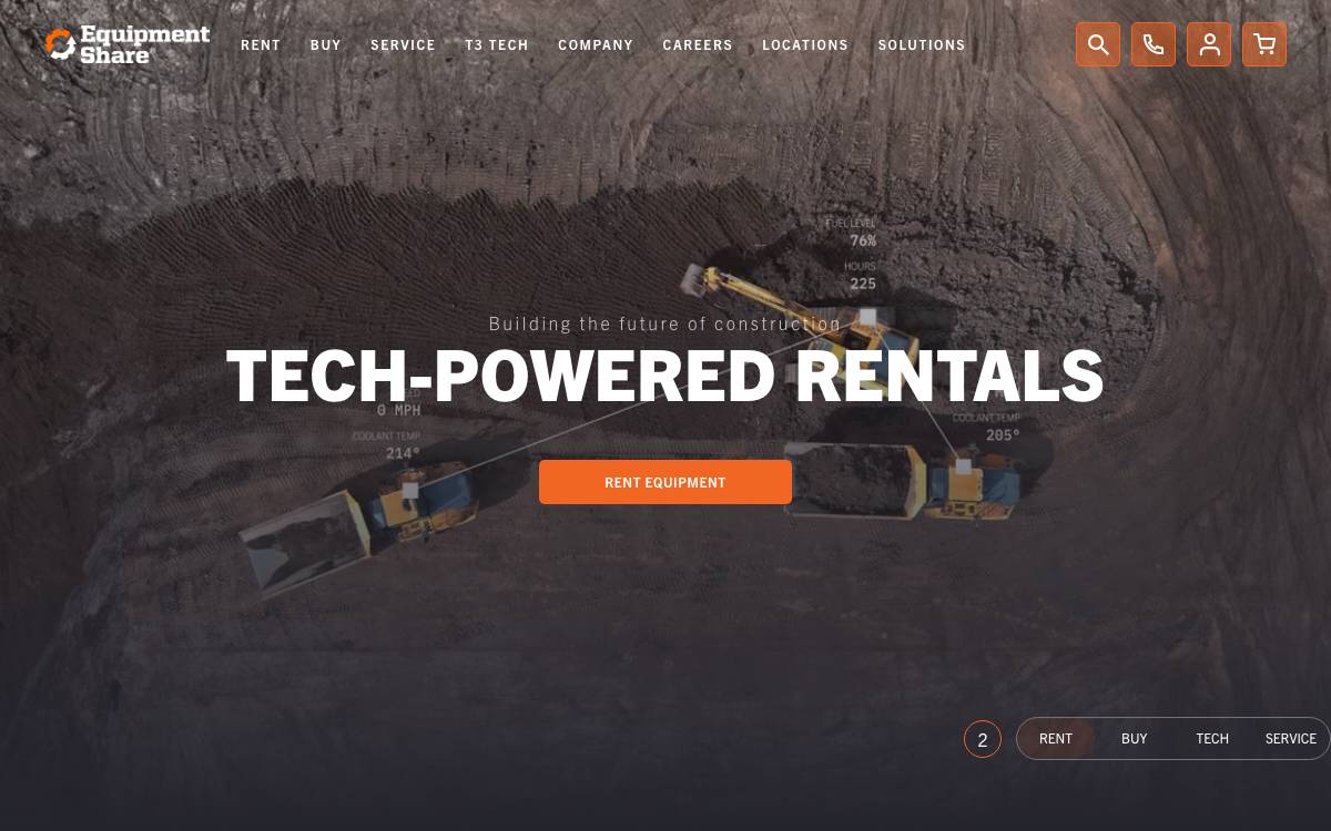 EquipmentShare website preview