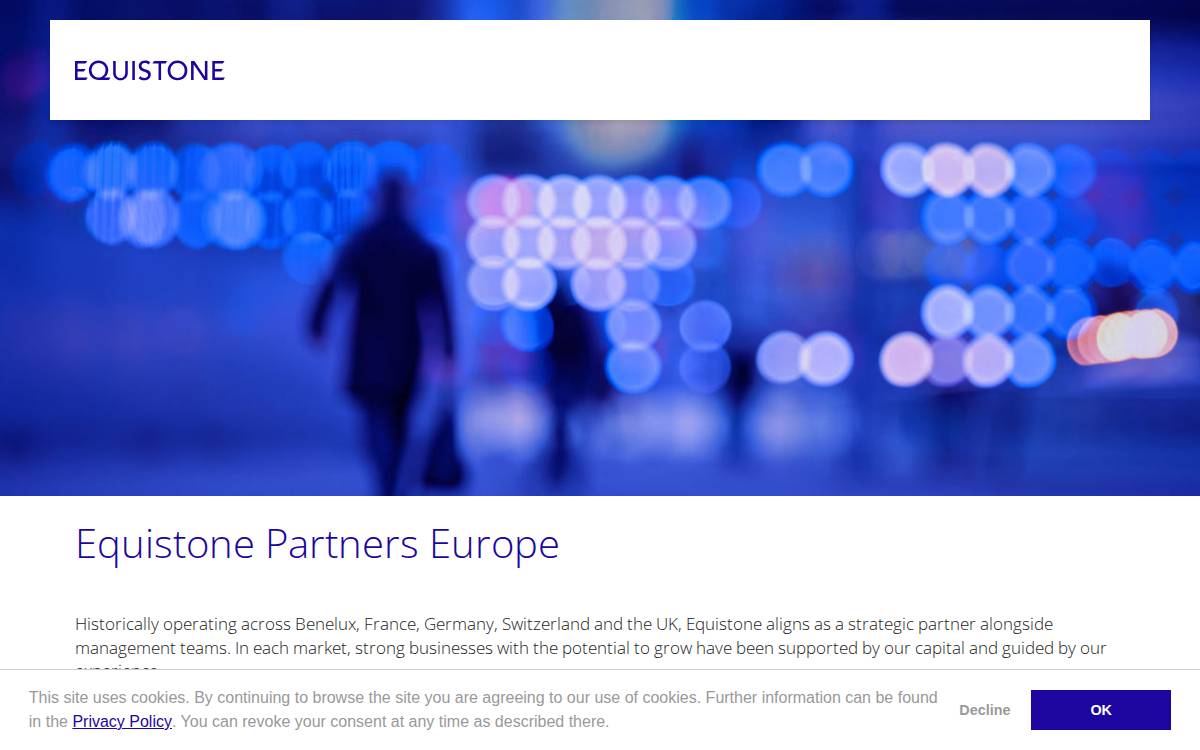 Equistone Partners Europe website preview