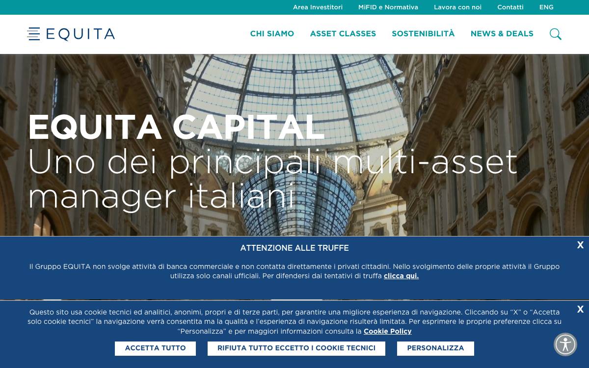 Equita Capital SGR website preview