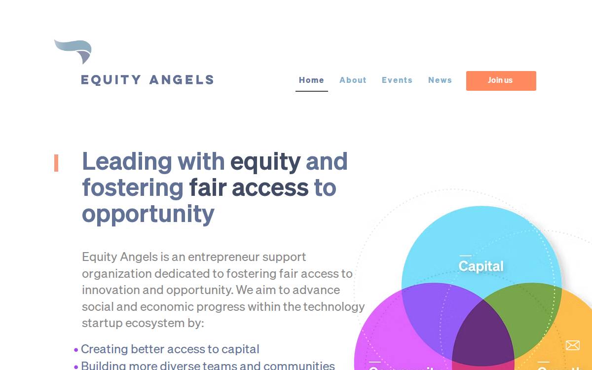 Equity Angels website preview