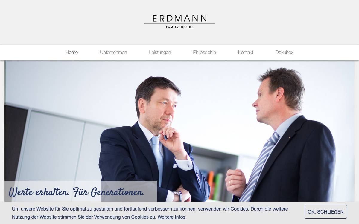 Erdmann Family Office GmbH website preview