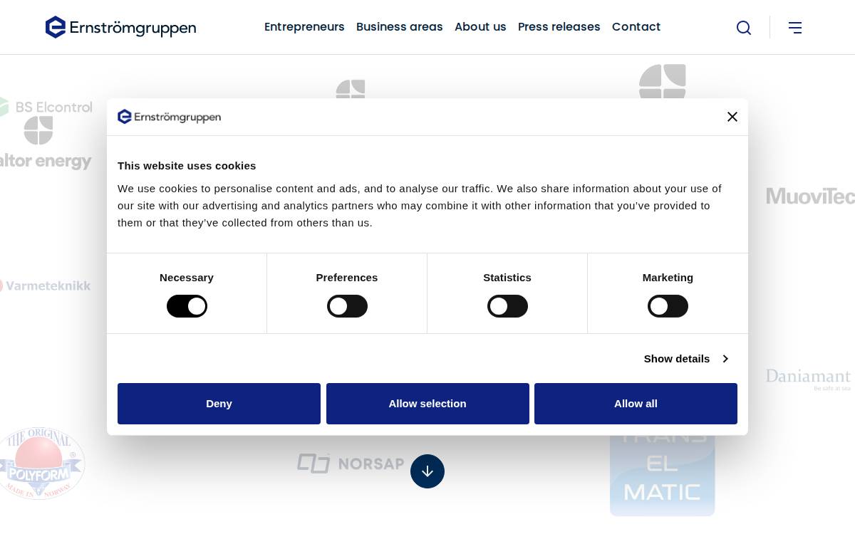 Ernstrom Kapitalpartner website preview