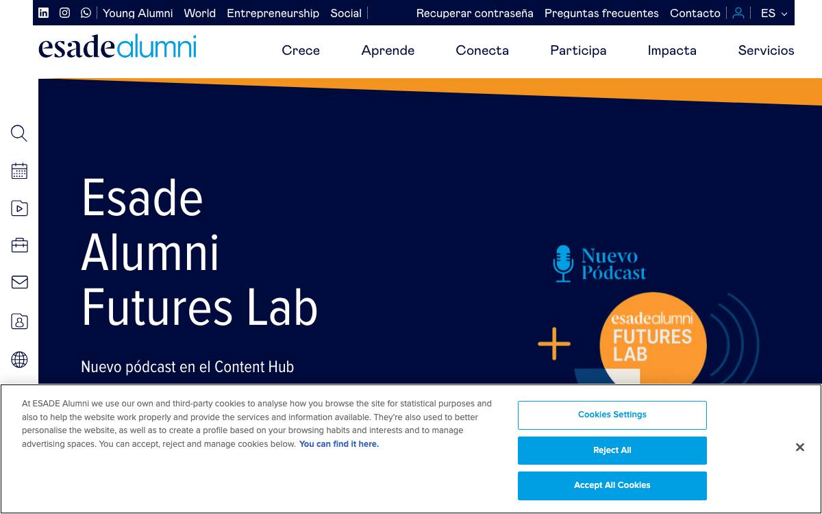 ESADE BAN website preview