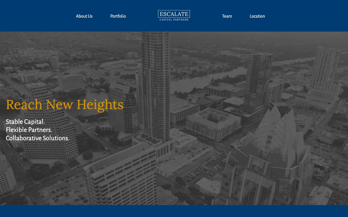 Escalate Capital Partners website preview