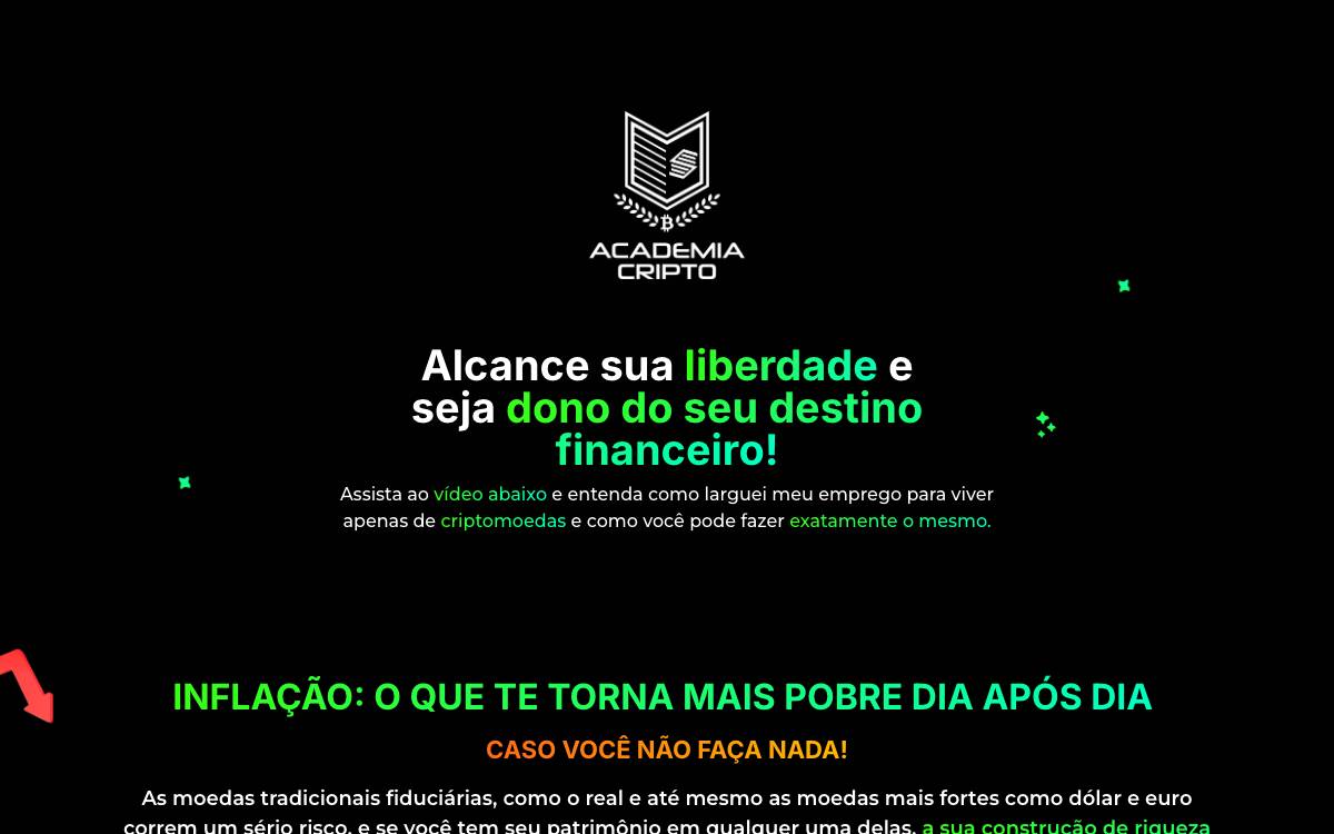EscolaCripto website preview
