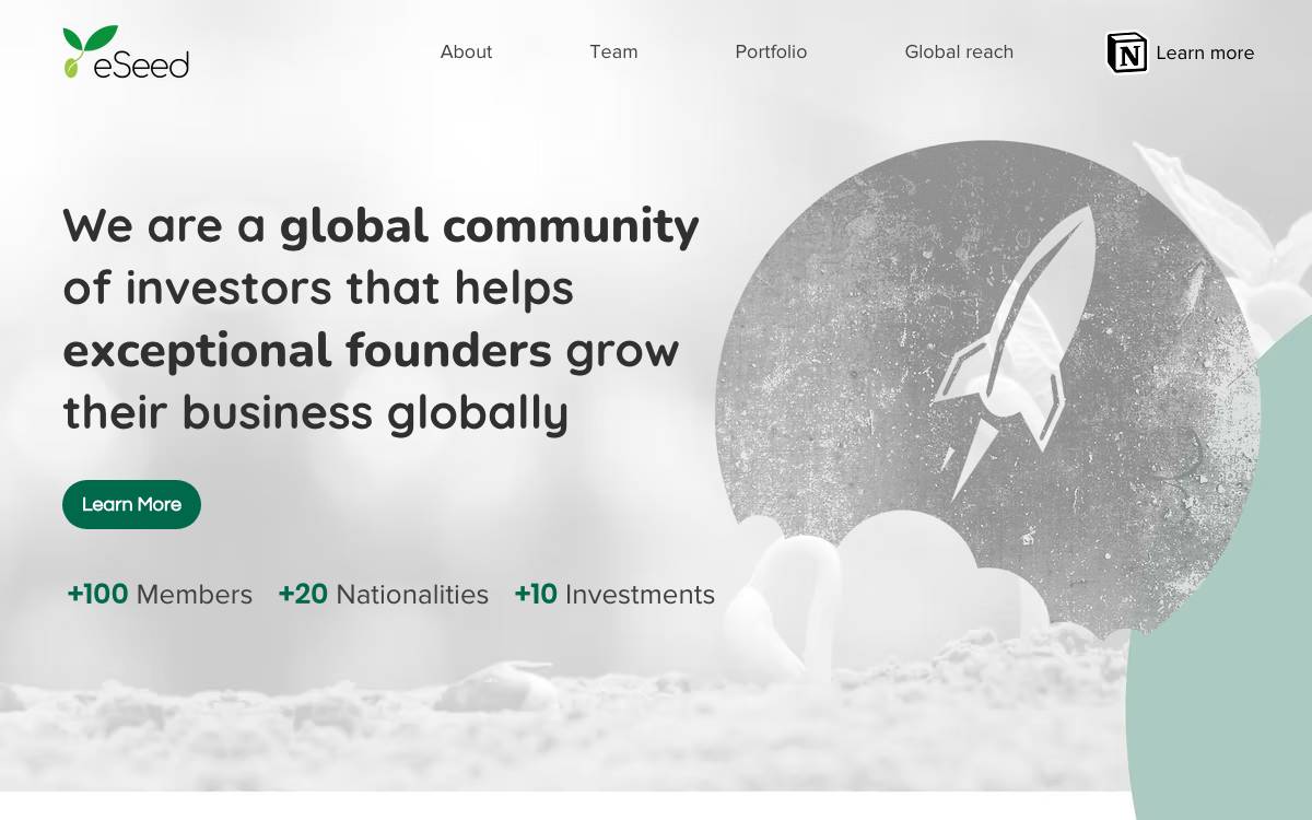 eSeed website preview