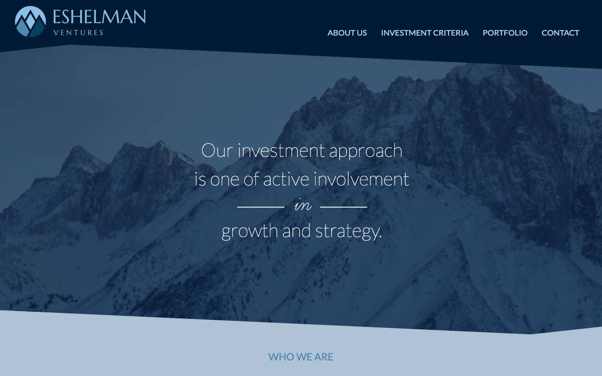 Eshelman Ventures, LLC website preview