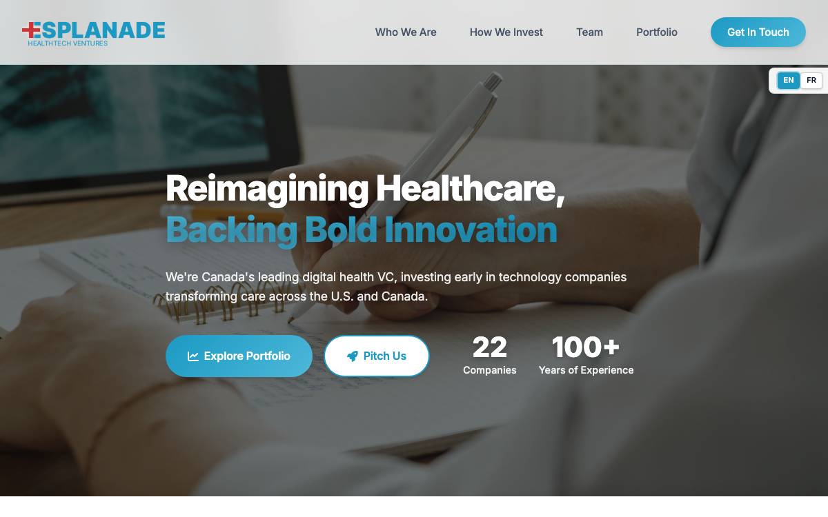 Esplanade Ventures website preview