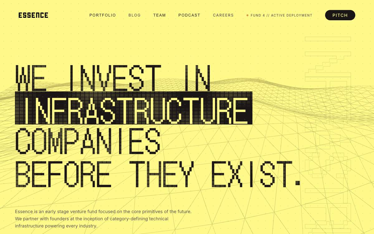 Essence Venture Capital website preview