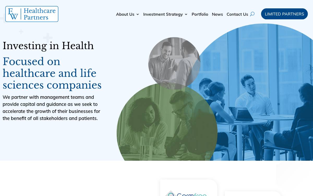 Essex Woodlands Healthcare Partners website preview