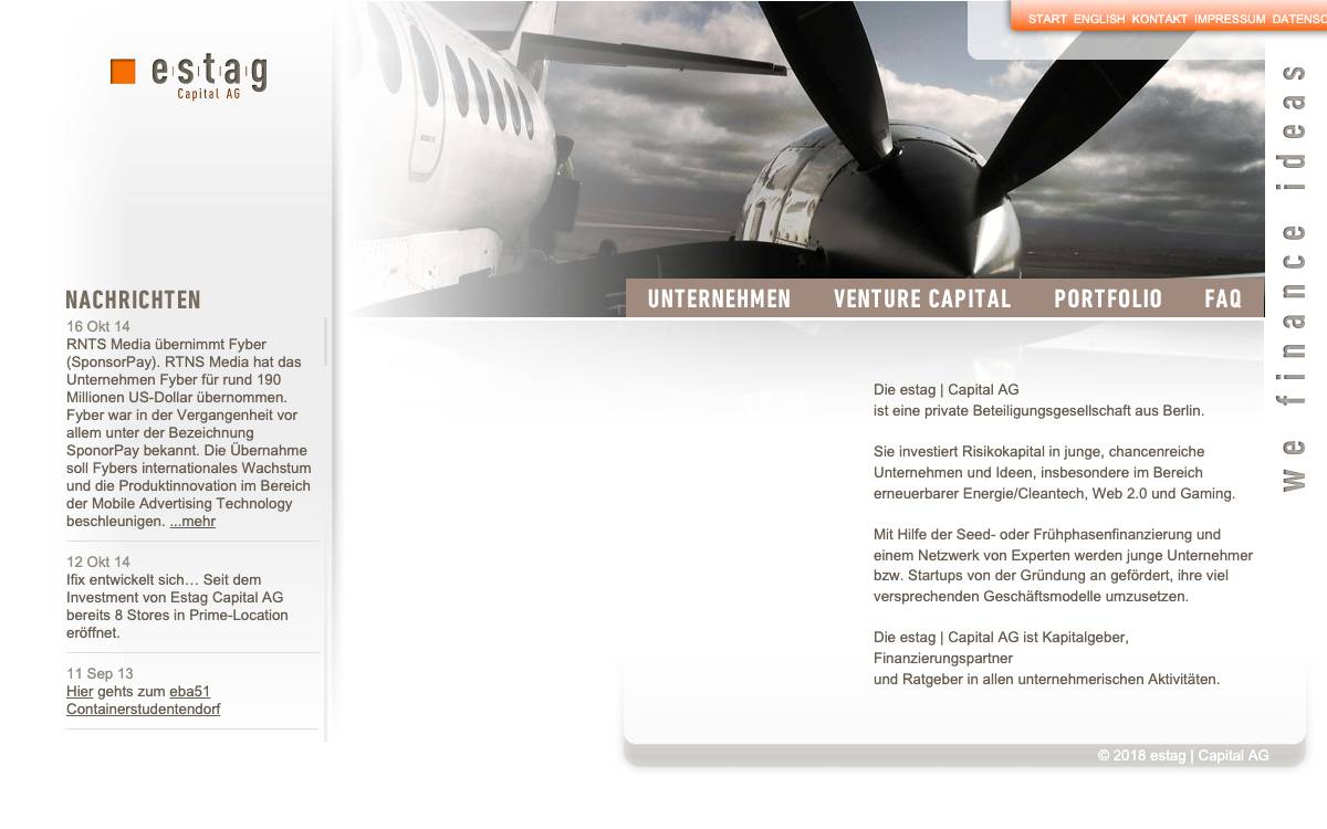 Estag Capital website preview