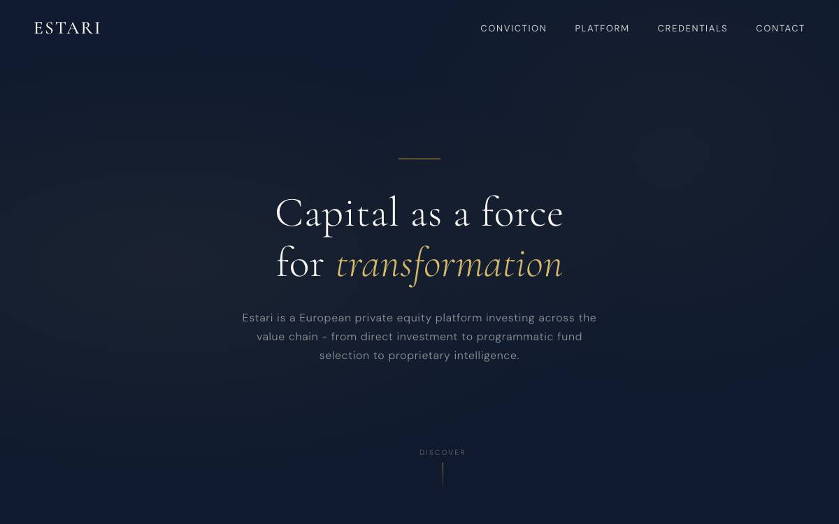Estari Group website preview