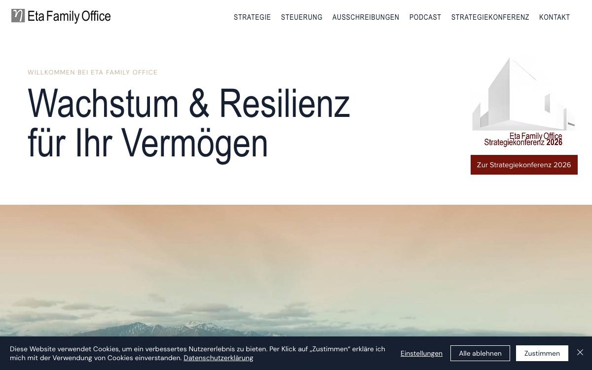 Eta Family Office GmbH website preview