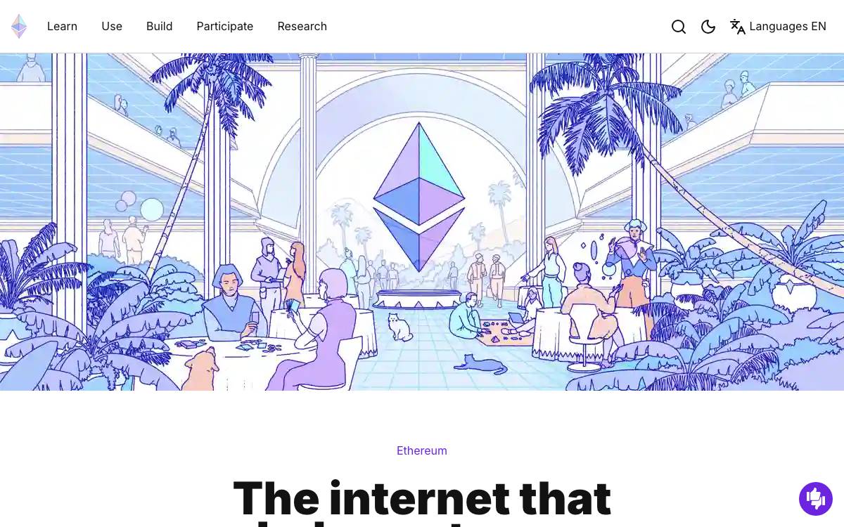Ethereum website preview