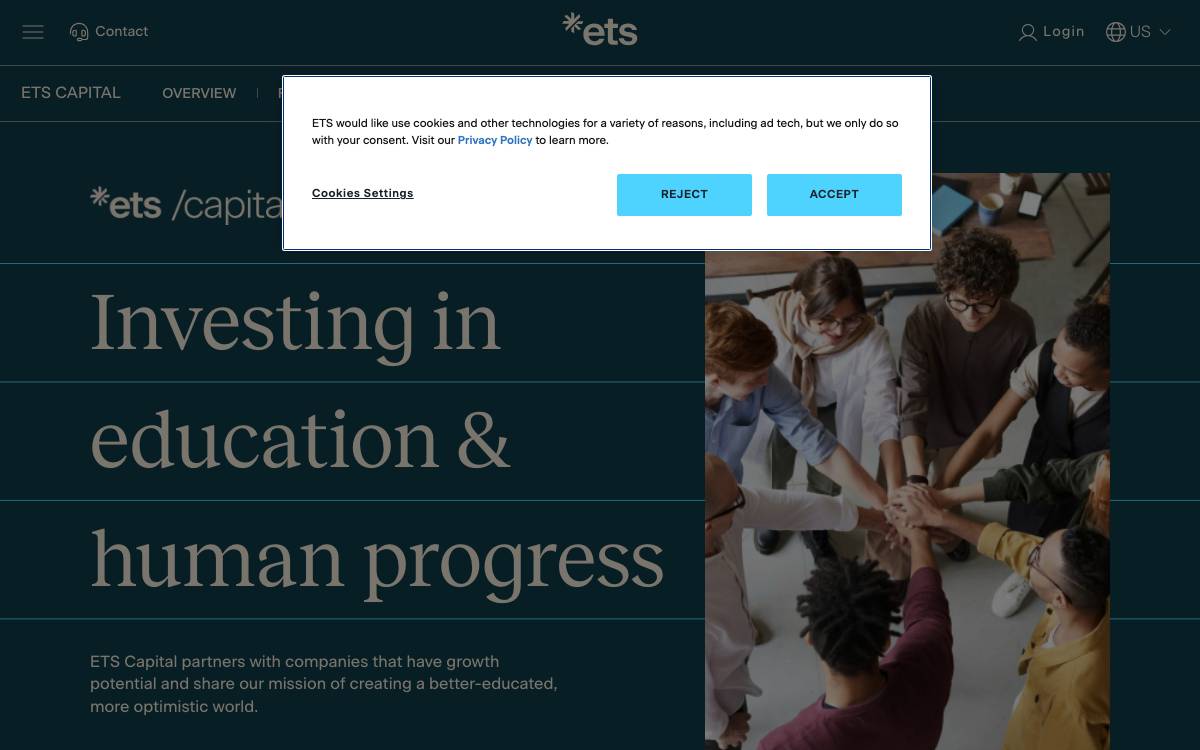 ETS Strategic Capital website preview