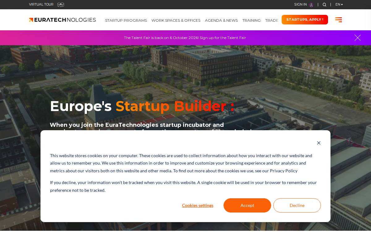 EuraTechnologies website preview