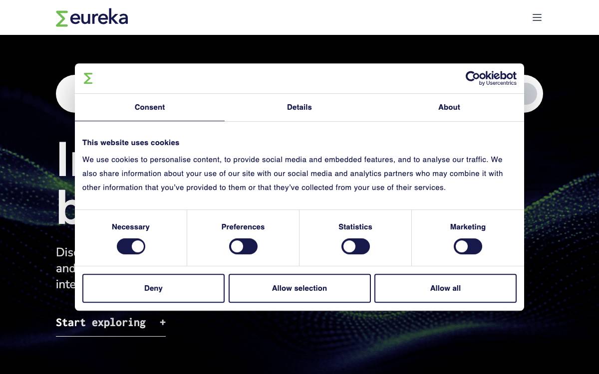 Eureka website preview