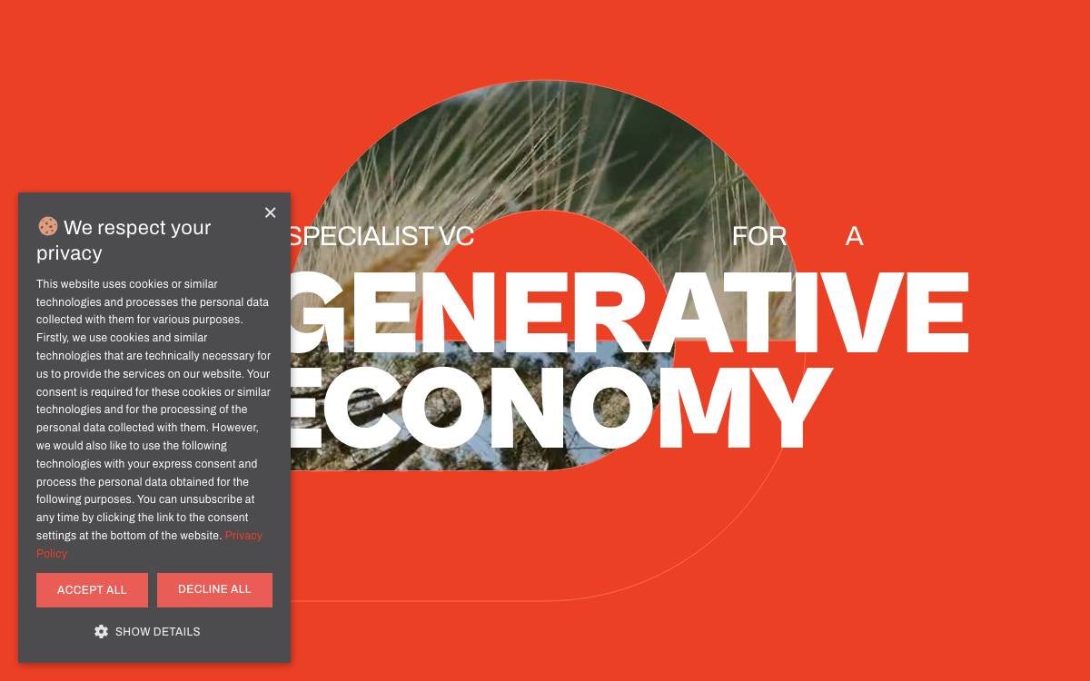 European Circular Bioeconomy Fund website preview