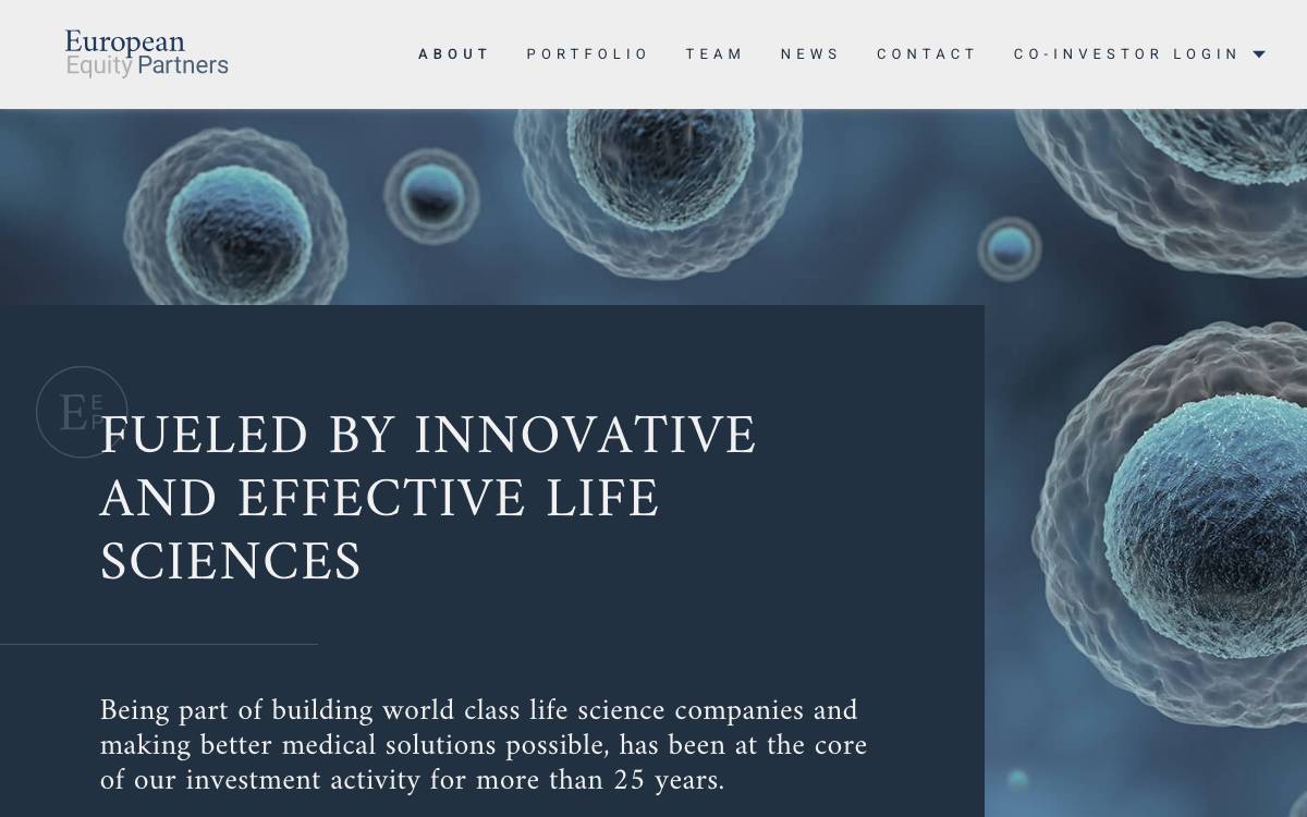 European Equity Partners website preview