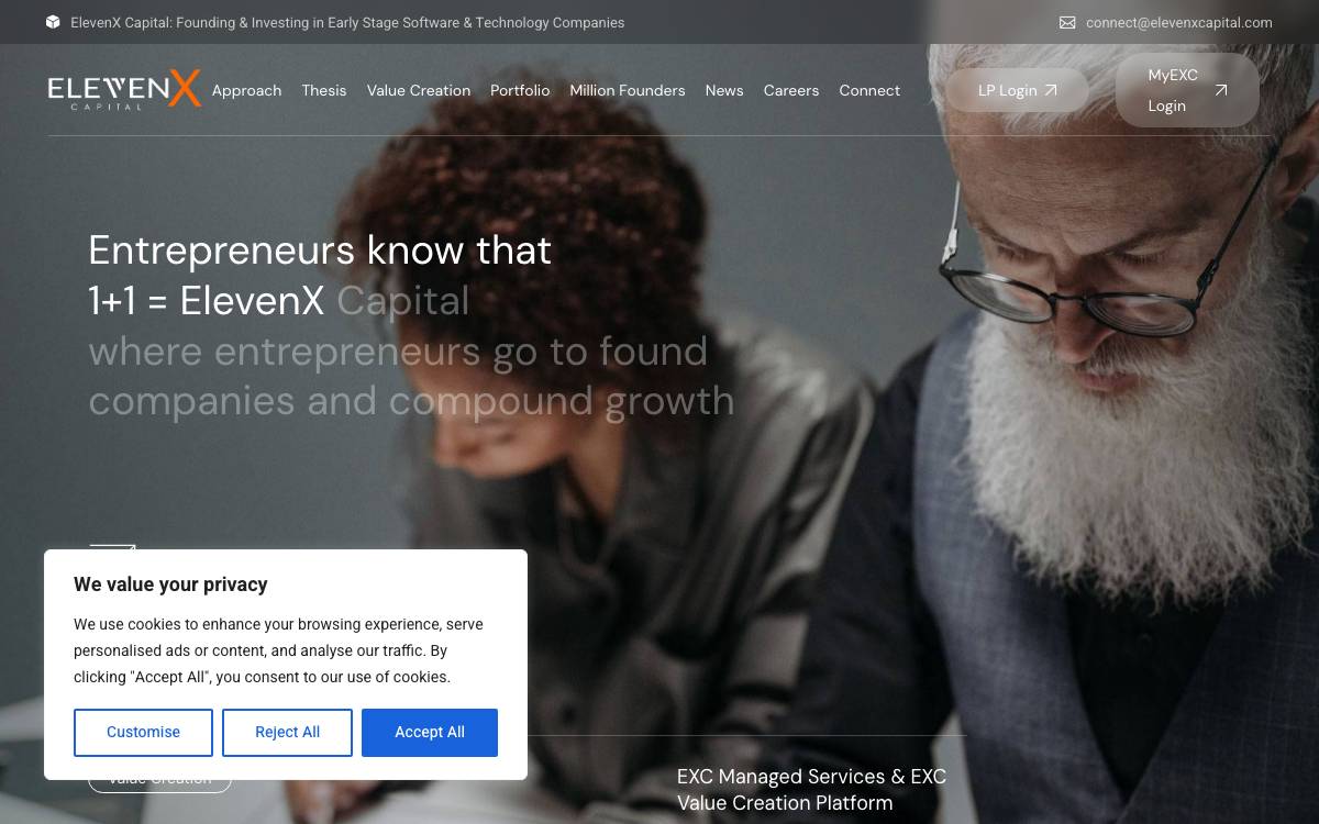 EVC Ventures website preview