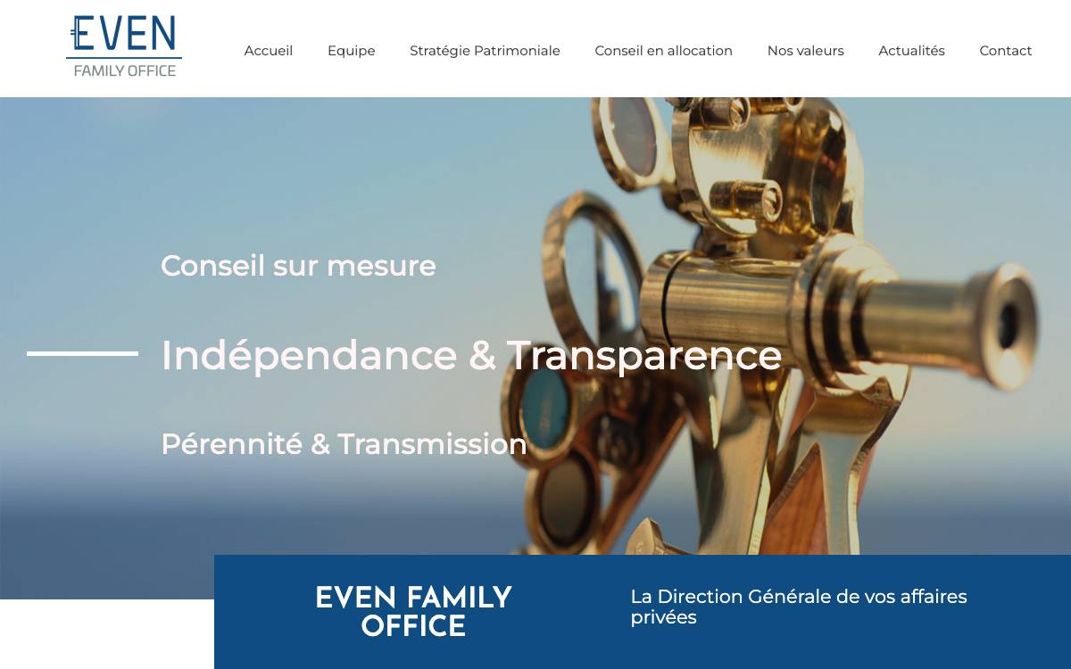 EVEN Family Office website preview