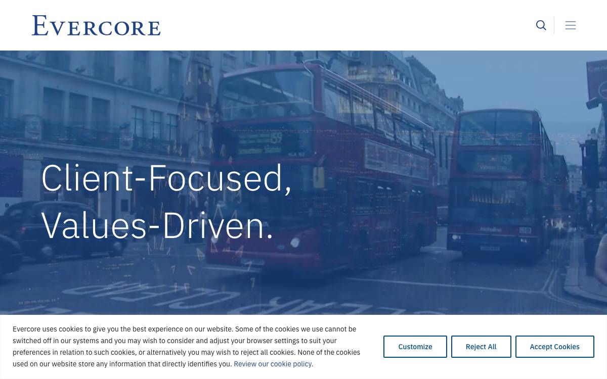 Evercore website preview