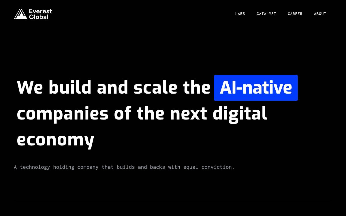 Everest Ventures Group (EVG) website preview