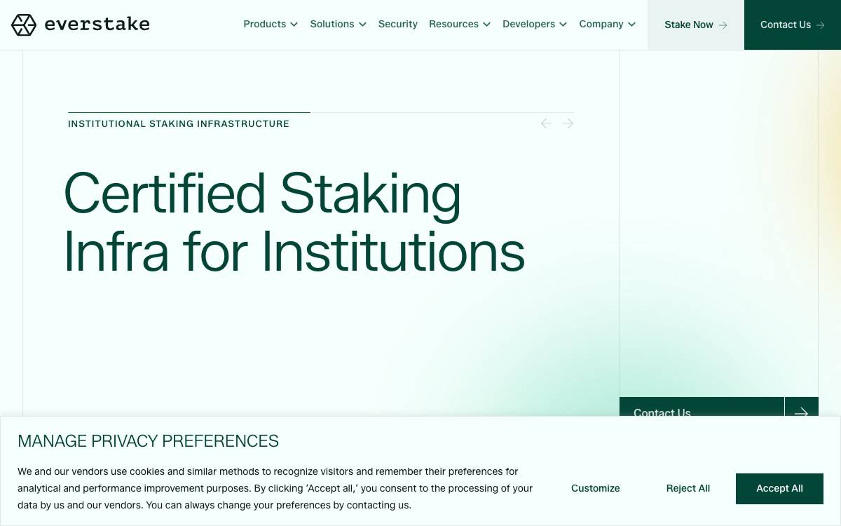 Everstake website preview