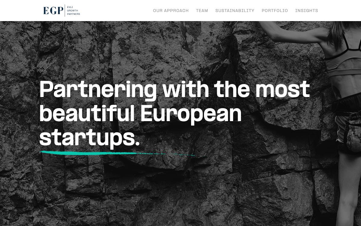 Evli Growth Partners website preview