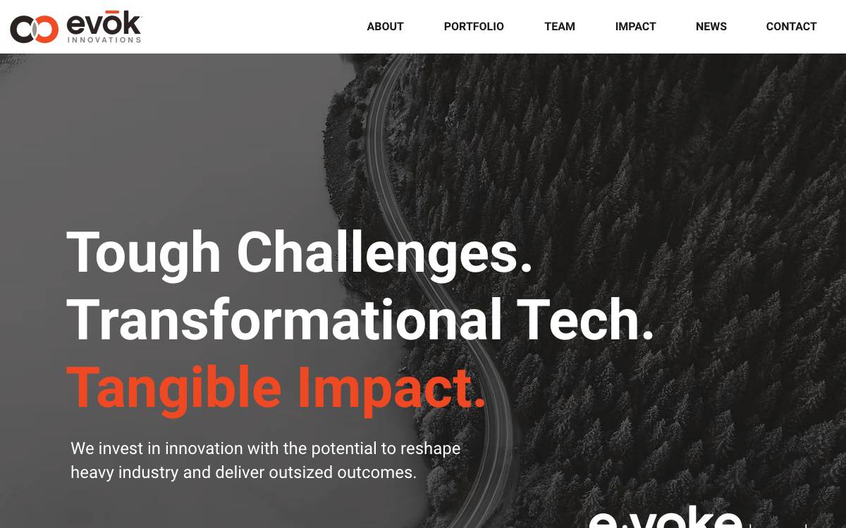 Evok Innovations website preview