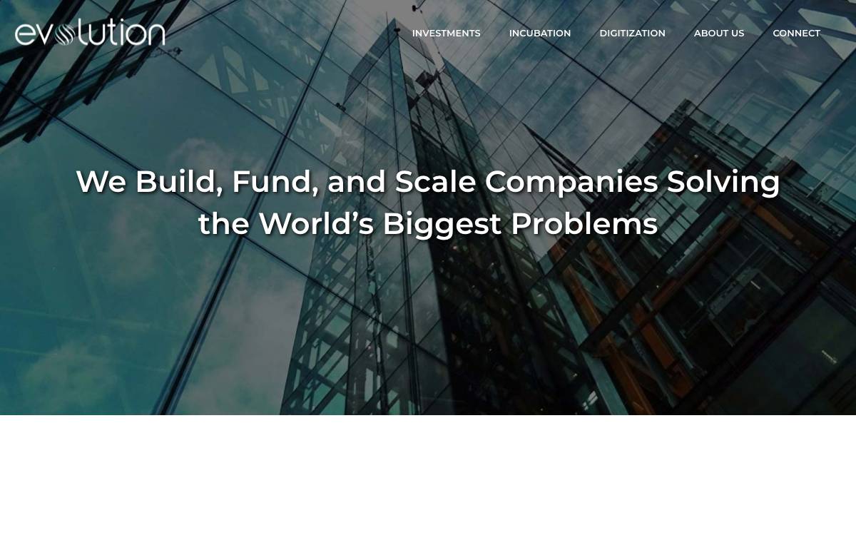 Evolution Ventures website preview
