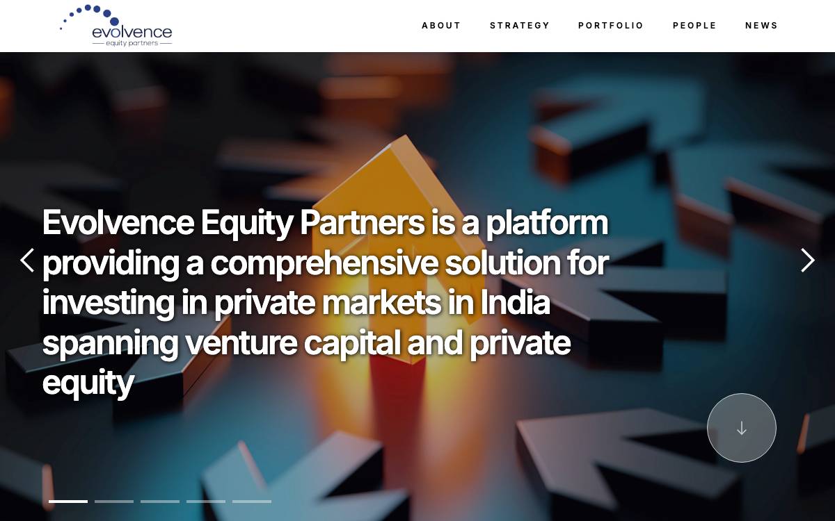 Evolvence India Fund website preview