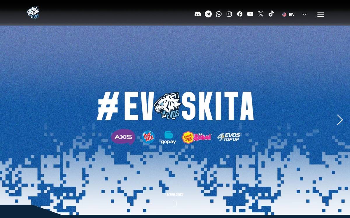 Evos Gaming website preview