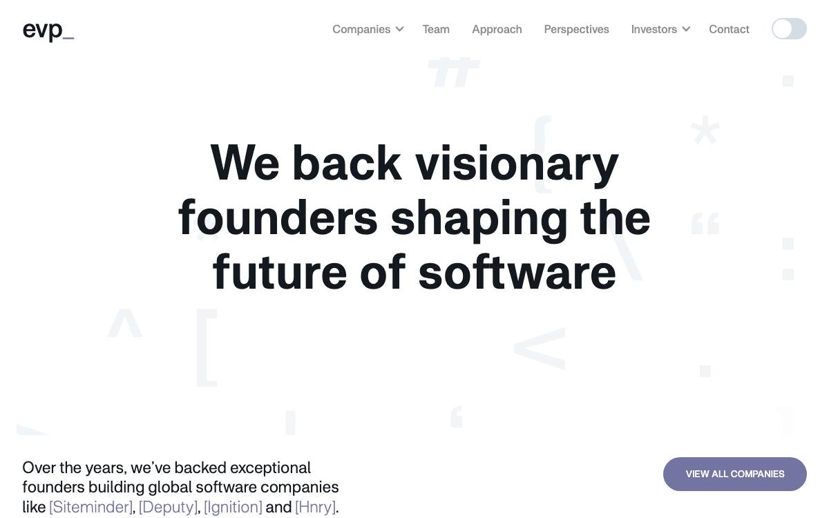 EVP website preview