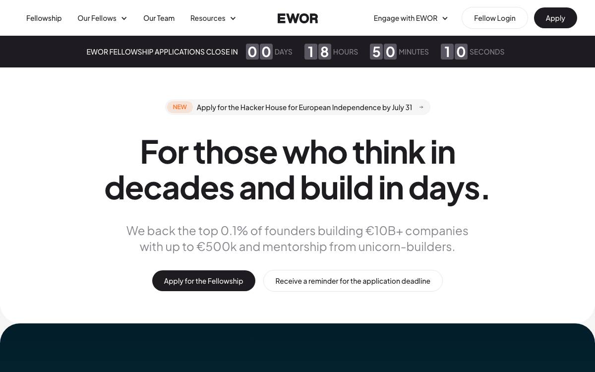 EWOR website preview