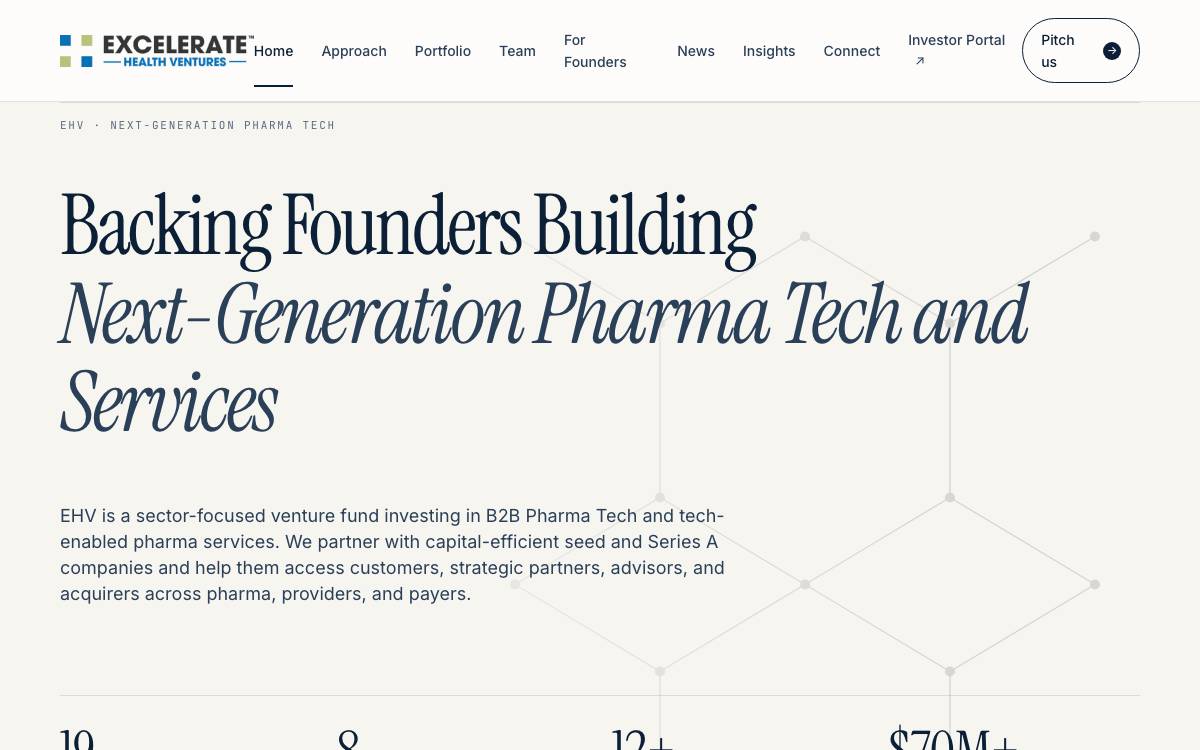 Excelerate Health Ventures website preview
