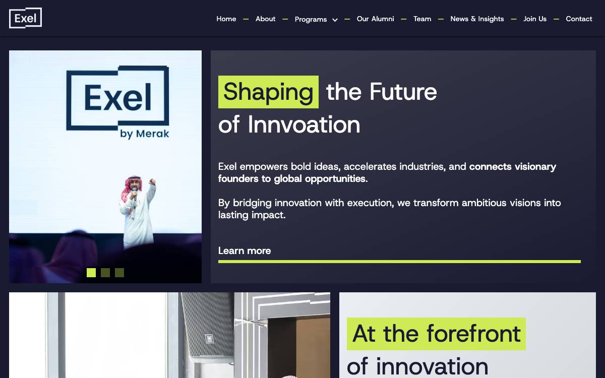 Exel by Merak website preview