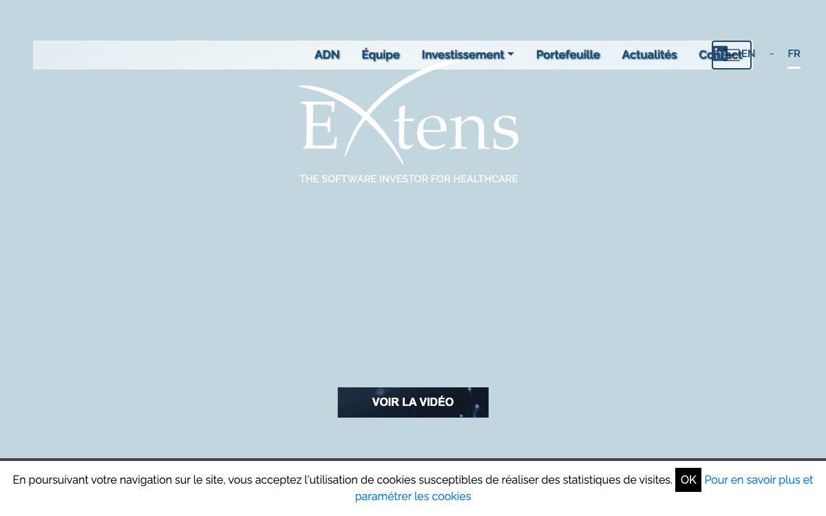 Extens website preview
